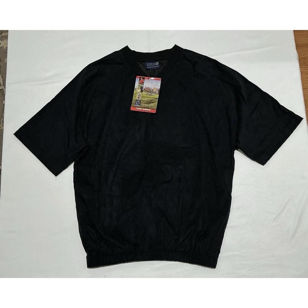 Sunderland of Scotland Windbreaker Mens Medium Black Golf‎ Pullover Activewear